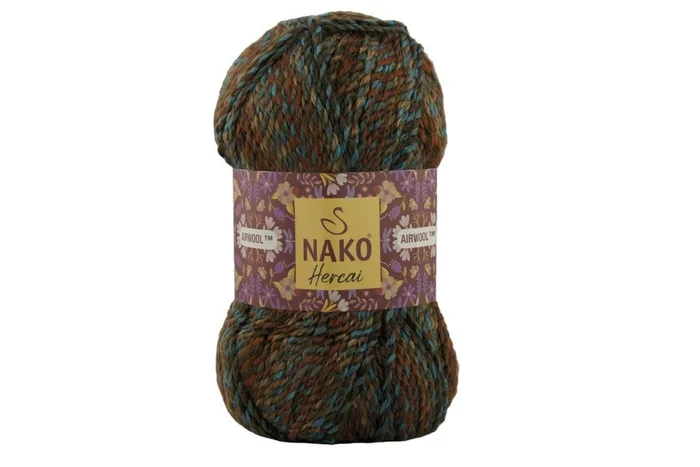 Пряжа Hercai 100гр/156м NAKO, секційного фарбування, 7257