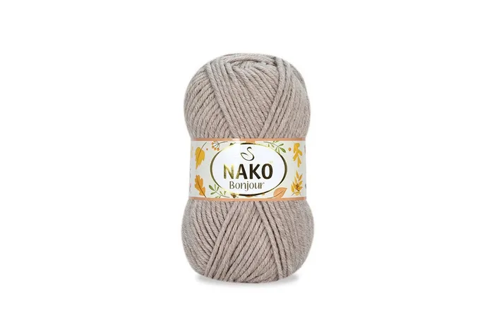 Пряжа Naco bonjour 100гр/110м NAKO, бежевий, 381