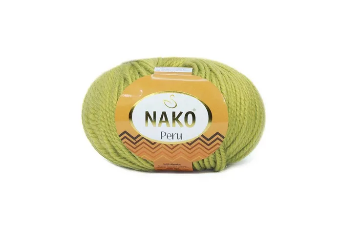 Пряжа Peru 100гр/130м NAKO, зелений, 6824