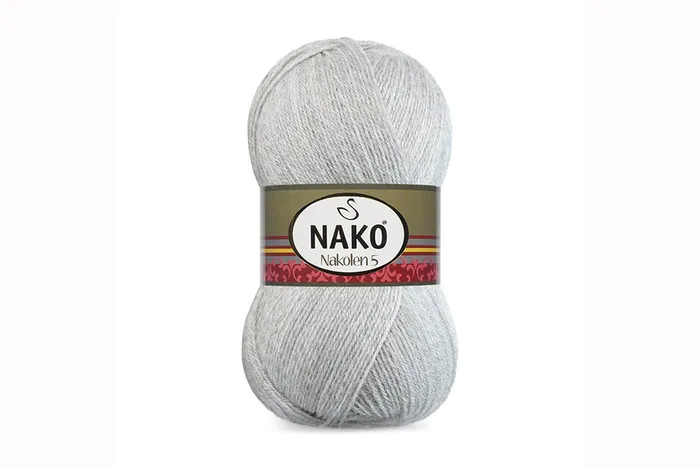 Пряжа 100гр/210м Nakolen, сірий, 195