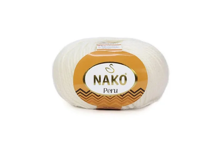Пряжа Peru 100гр/130м NAKO, молочний, 6730