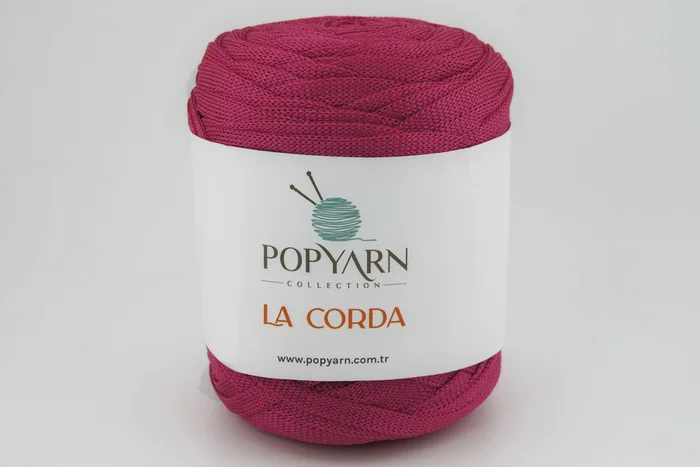 Пряжа La Corda 250гр/100м POPYARN, фуксія, 1137