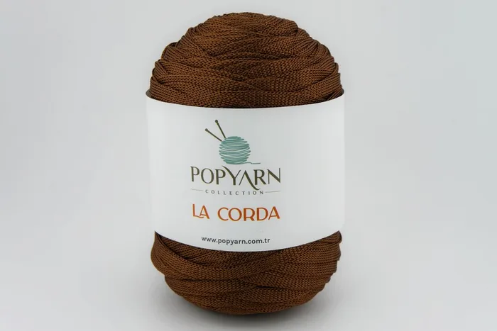 Пряжа La Corda 250гр/100м POPYARN, шоколадний, 1223