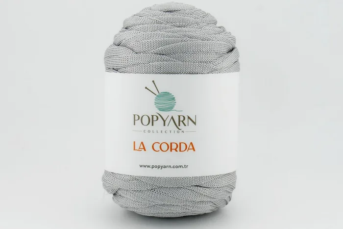 Пряжа La Corda 250гр/100м POPYARN, сірий, 1195