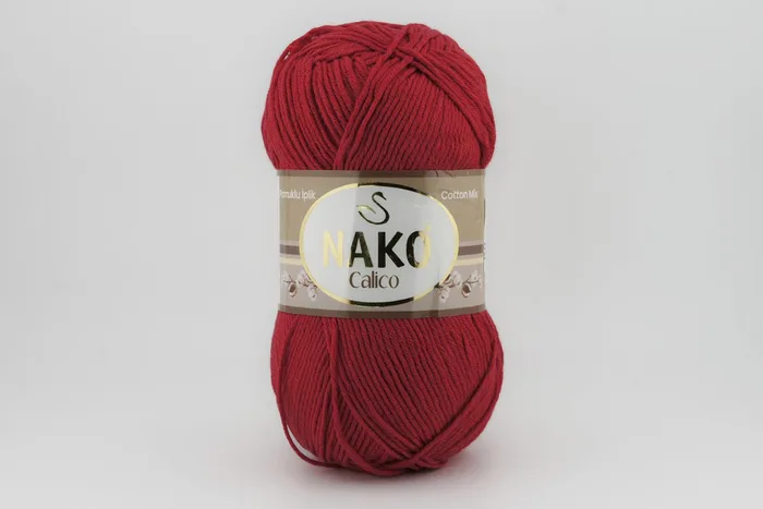 Пряжа Calico 100гр/245м NAKO, червоний, 2209