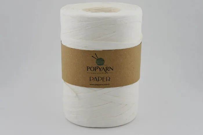Пряжа Рафія 250гр/360м POPYARN, білий, 521