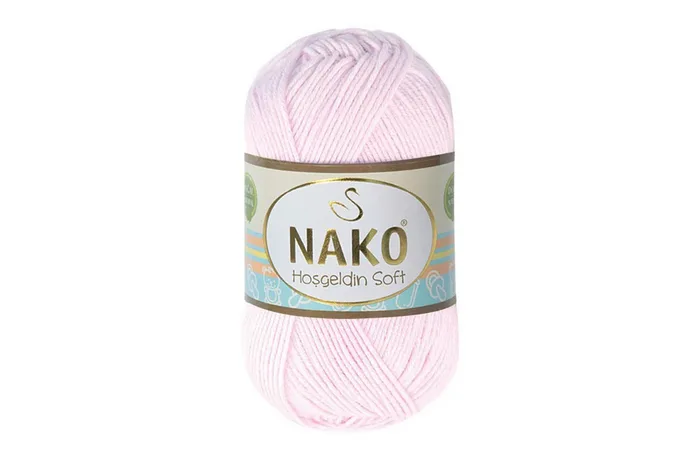 Пряжа Hosgeldin soft 100гр/230м NAKO, рожевий, 10557