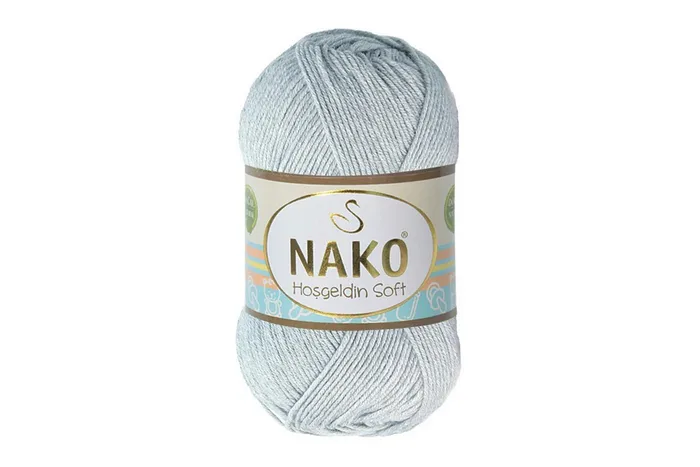Пряжа Hosgeldin soft 100гр/230м NAKO, блакитний, 4895