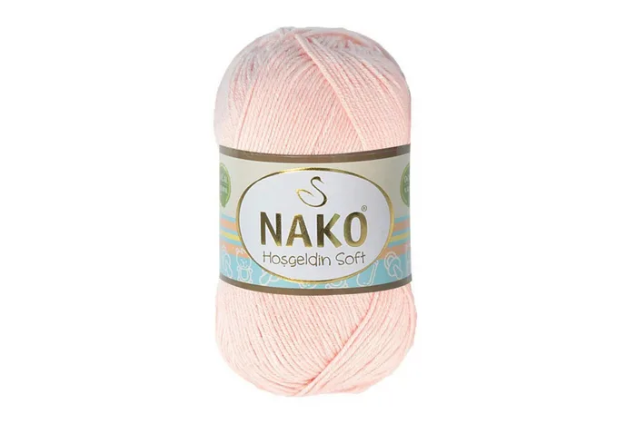 Пряжа Hosgeldin soft 100гр/230м NAKO, персиковий, 99