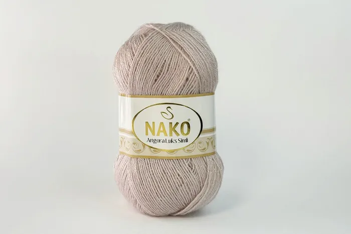 Пряжа 100гр/550м Angora Luks Simli, рожевий, 318