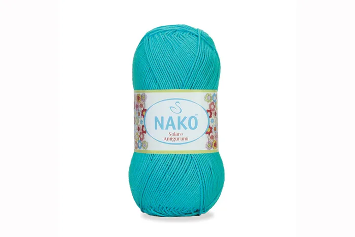 Пряжа Solare amigurumi 100гр/270м NAKO, блакитний, 6954
