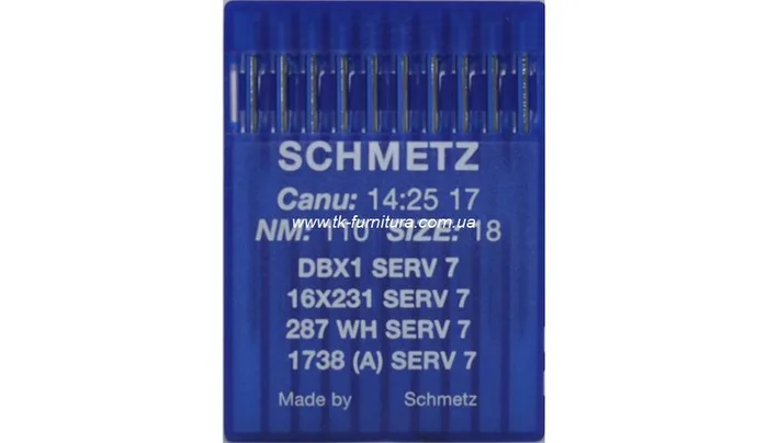 Голки №110 SCHMETZ універсальні, кругле стандартне вістря, DBx1