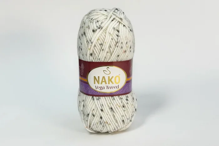 Пряжа Vega Tweed 100гр/195м NAKO, білий, 31752