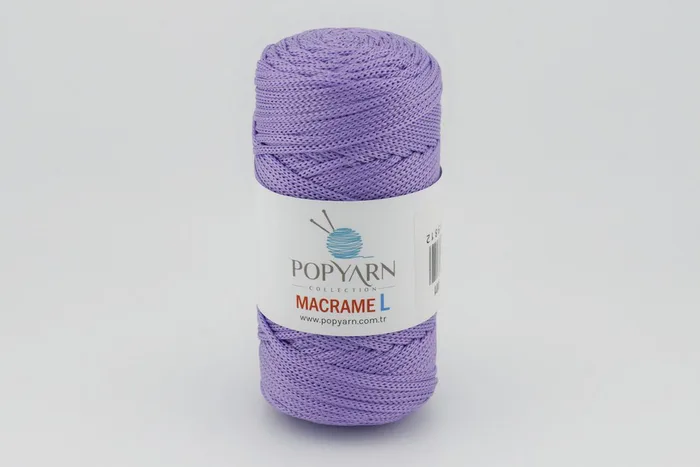 Пряжа Macrame L 100гр/90м POPYARN, бузковий, 437