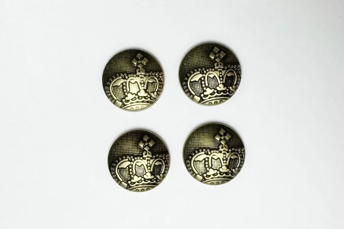 Гудзик 25 мм Mertbutton, латунь стара, 241e-40-bronz
