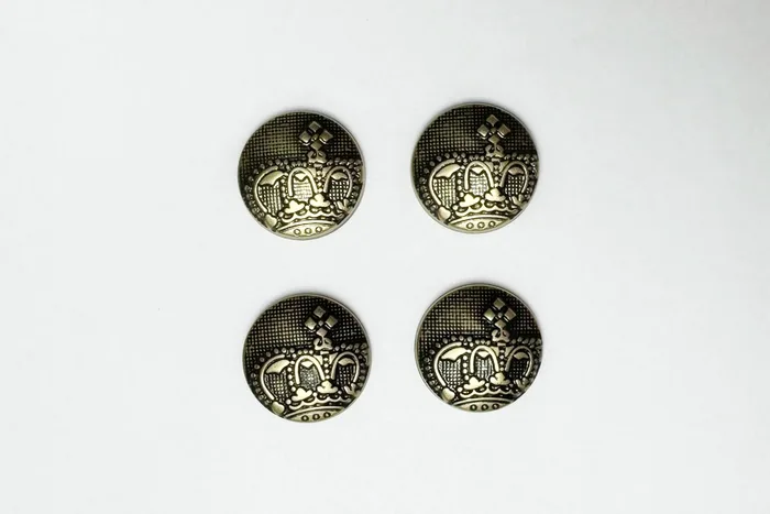 Гудзик 23 мм Mertbutton, латунь стара, 241e-36-bronz
