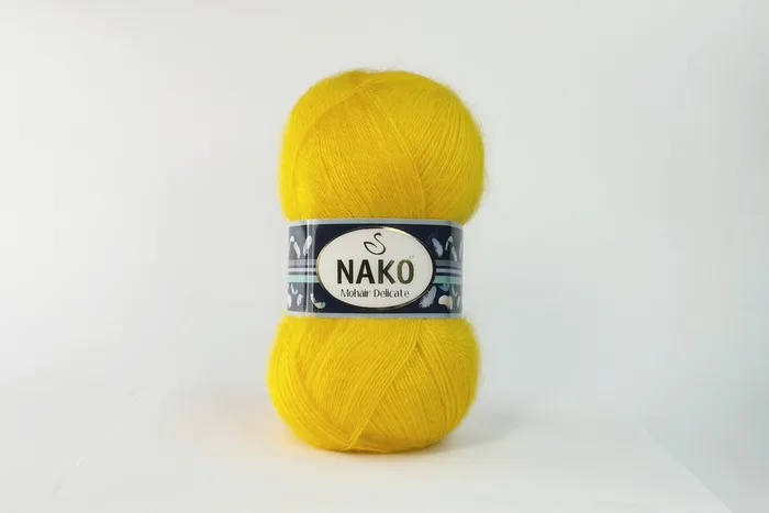 Пряжа Mohair Delikate 100гр/500м NAKO, оранжевий, 6142