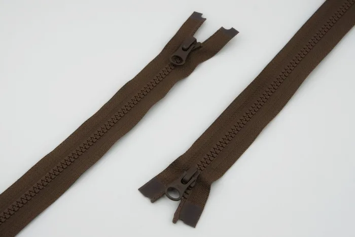 Блискавка YKK, T5 трактор, 2 замки, 75 см, коричневий