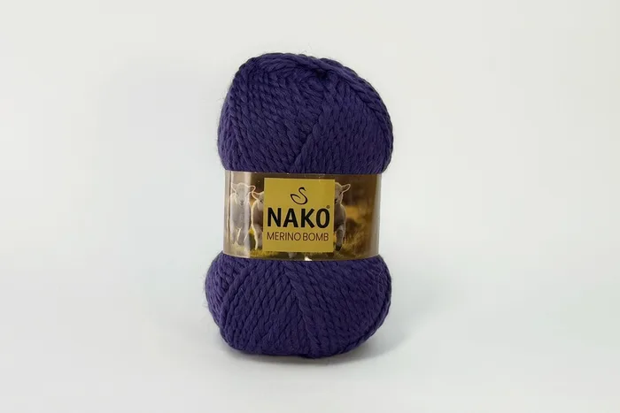 Пряжа Merino Bomb 100гр/120м NAKO, фіолетовий, 2326