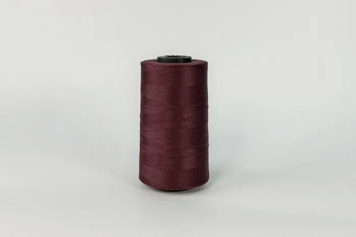 Нитки ПЕ №40/2 5000 м Barva, бордовий темний, 6068