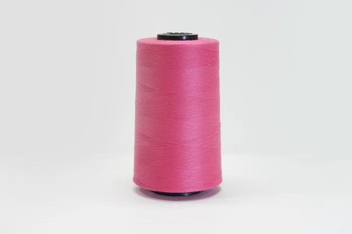 Нитки ПЕ №40/2 5000 м Barva, рожевий яскравий, 6066