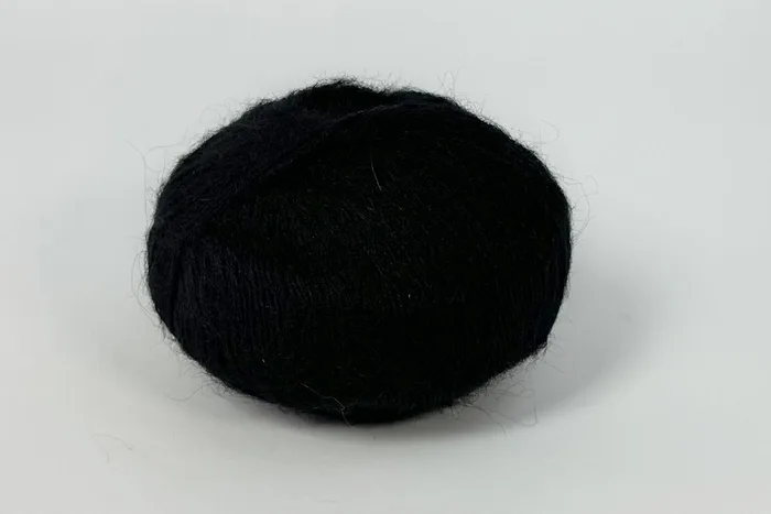 Пряжа Mohair 25гр/200м, чорний, 1