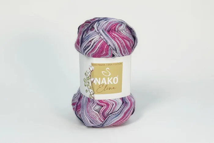 Пряжа Elina 100гр/165м NAKO, секційного фарбування, 32788