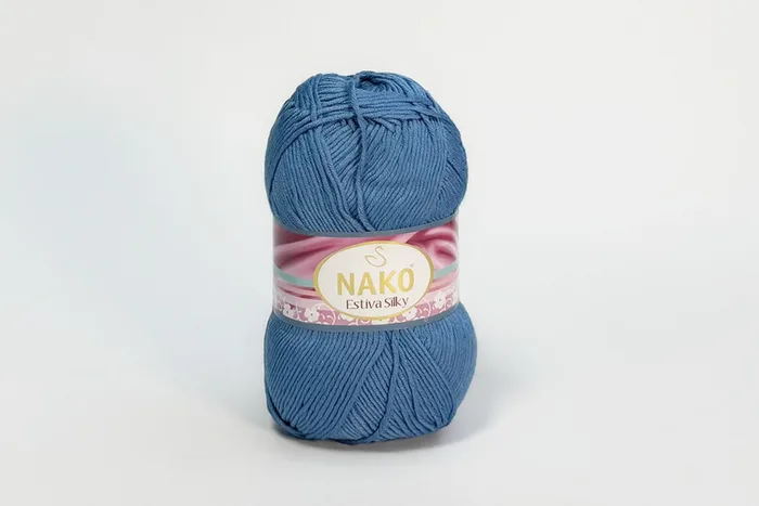 Пряжа Estiva Silky 100гр/224м NAKO, волошковий, 12932