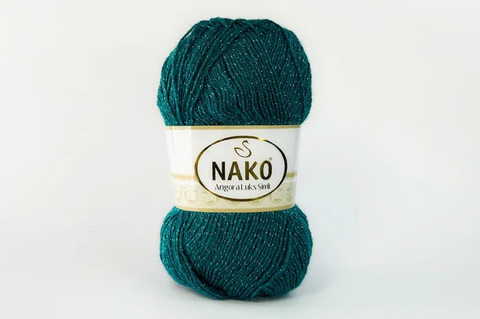 Пряжа 100гр/550м Angora Luks Simli, бірюзовий, 10171