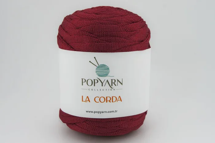 Пряжа La Corda 250гр/100м POPYARN, червоний, 1251