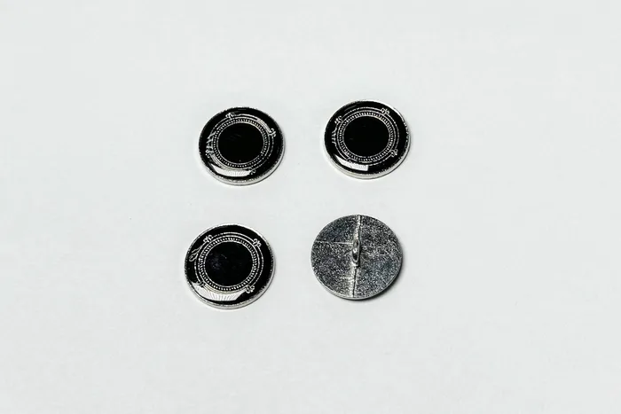 Гудзик металевий 20 мм Mertbutton, нікель, UTS-74-32-nik