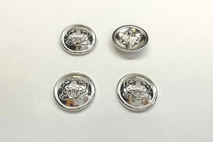 Гудзик металевий 25 мм Mertbutton, нікель, SMB-319-40-nik