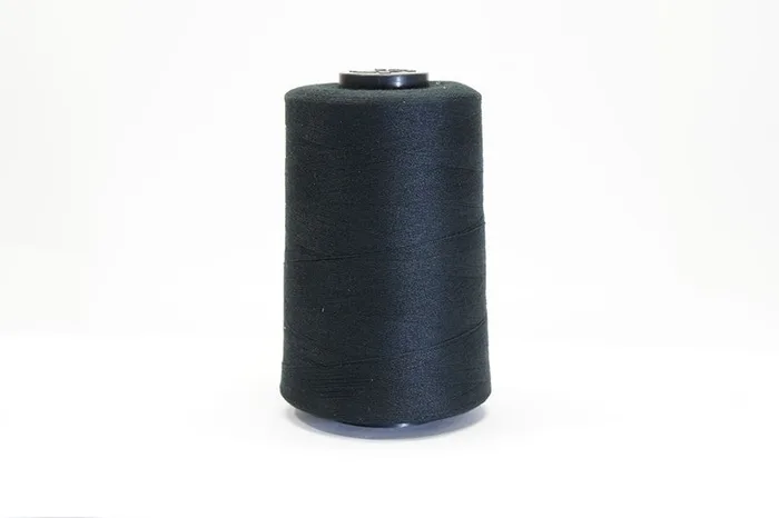 Нитки ПЕ №40/2 5000 м Barva, чорний натуральний, 0000