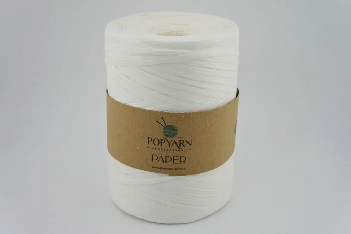 Пряжа Рафія 250гр/360м POPYARN, молочний, 502