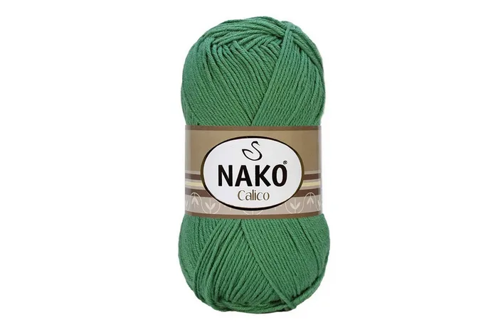 Пряжа Calico 100гр/245м NAKO, зелений, 11914