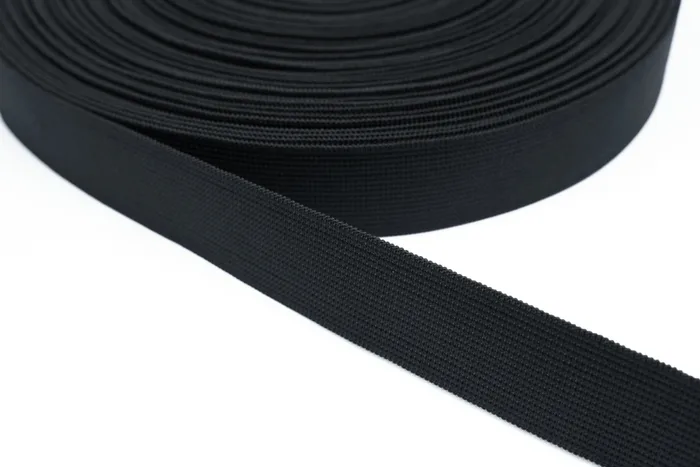 Тасьма еластична в'язана щільна 30 мм, чорний