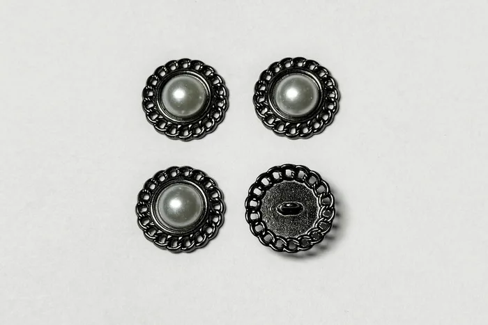 Гудзик металевий 23 мм Mertbutton, нікель чорний, UTS-63-36-b.nik