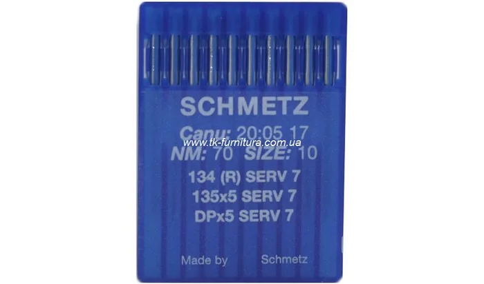 Голки №70 SCHMETZ універсальні, кругле стандартне вістря, DPx5