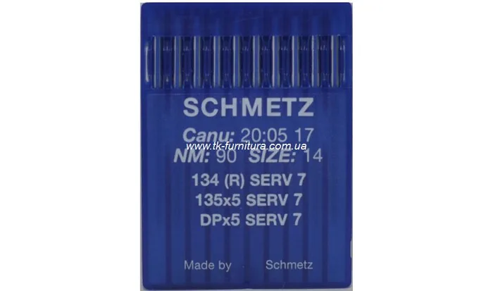 Голки №90 SCHMETZ універсальні, кругле стандартне вістря, DPx5