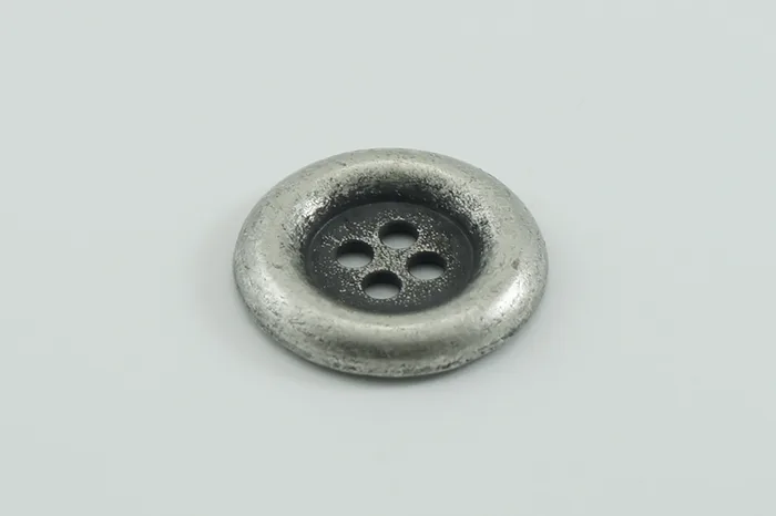 Гудзик металевий 28 мм Mertbutton, нікель, MTL-70-44-nik