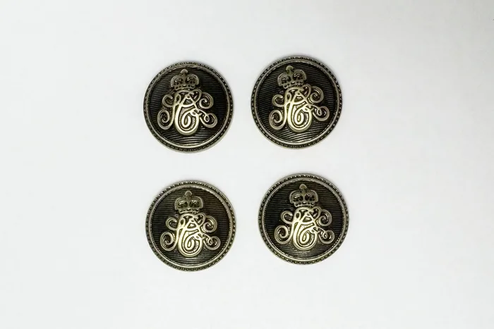 Гудзик 25 мм Mertbutton, латунь стара, 257e-40-bronz