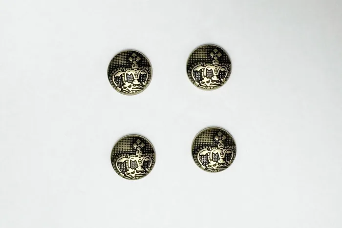 Гудзик 16 мм Mertbutton, латунь стара, 241e-28-bronz