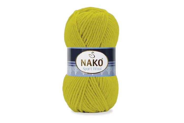 Пряжа Sport wool 100гр/120м NAKO, салатовий, 13872