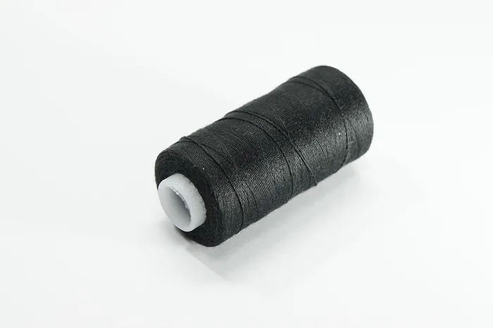 Нитки ПЕ №40/2 250 м Barva, чорний натуральний, 0000