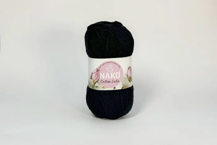 Пряжа Cotton Lux 100гр/330м NAKO, чорний, 97568