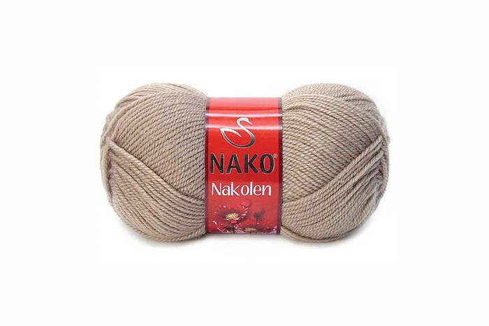 Пряжа 100гр/210м Nakolen, бежевий, 1199