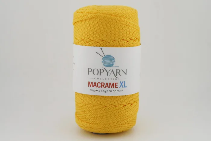 Пряжа Macrame XL 250гр/125м POPYARN, жовтий, 418