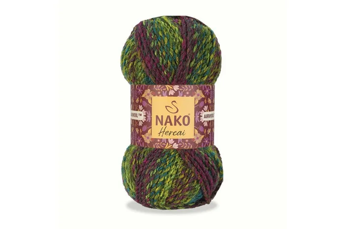 Пряжа Hercai 100гр/156м NAKO, секційного фарбування, 7130