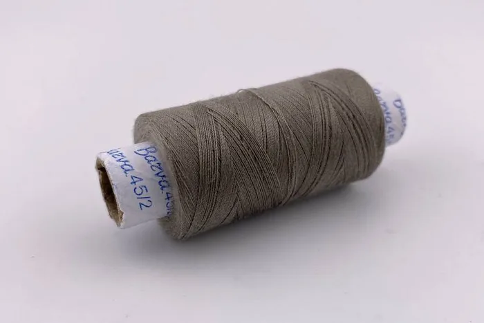 Нитки армовані №45/2 300 м Barva, сірий натуральний, 7050