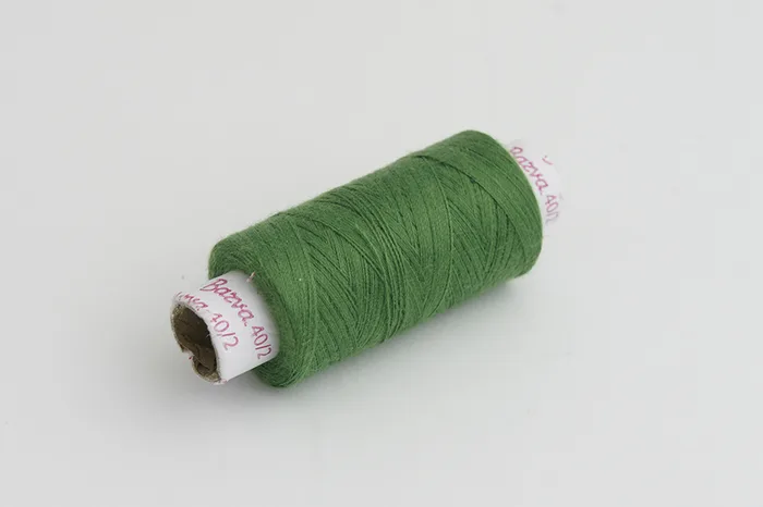 Нитки ПЕ №40/2 250 м Barva, зелений натуральний, 4046